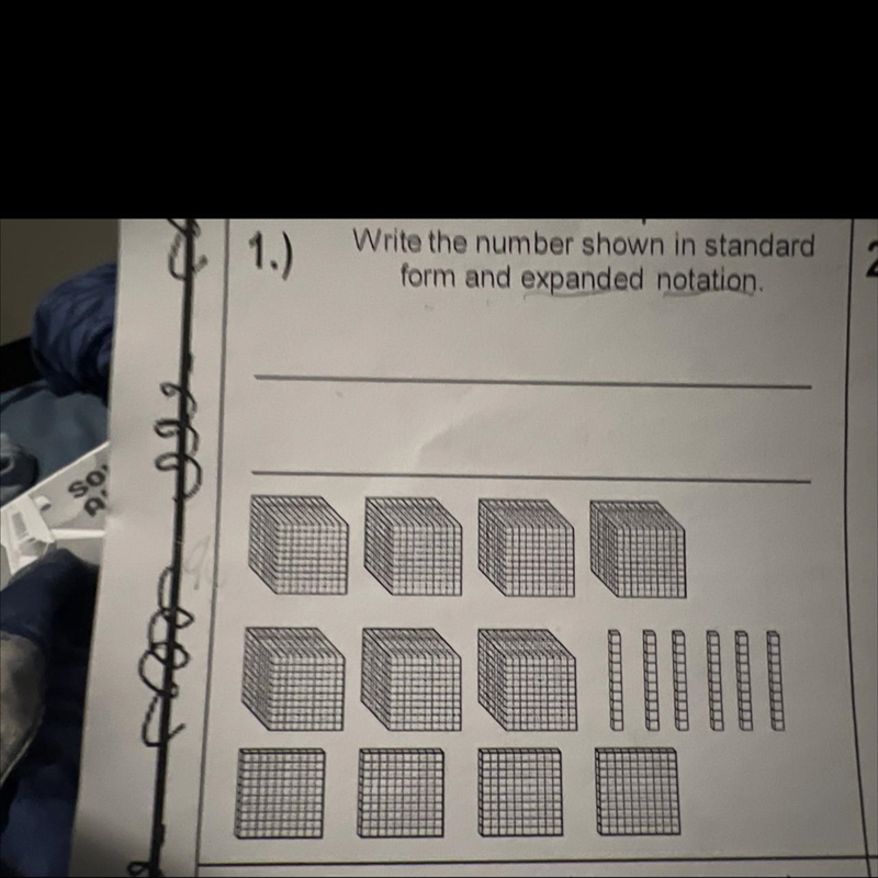 Write the number shown in standard form and expanded notation-example-1