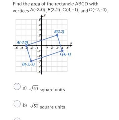 What’s the steps to solve this?Answer options: square root of 40, square root of 50, 18 square-example-1