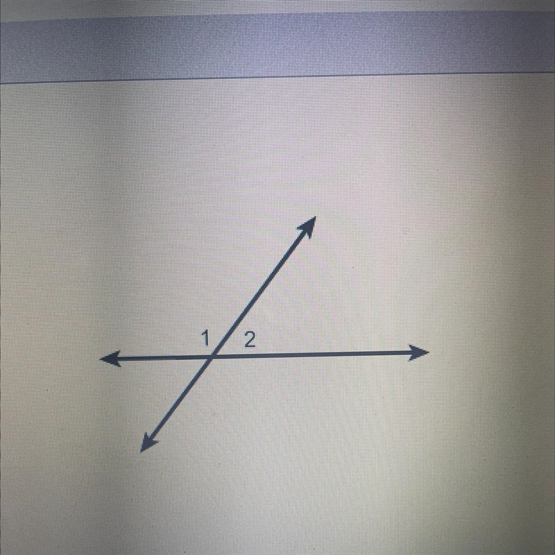 Which relationships describe angles 1 and 2? Select each correct answer adjacent angles-example-1