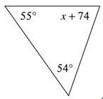 Find the value of x for the triangle.-example-1