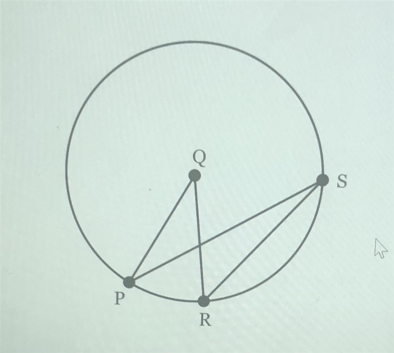 In circle Q with m PSR = 18, find m PQR.-example-1