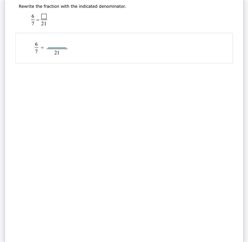 Rewrite the fraction with the indicated denominator.-example-1