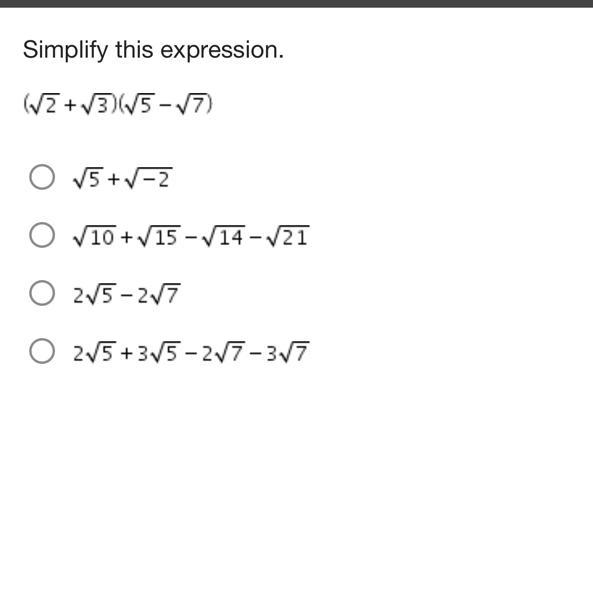 Simplify this expression. 2+. 3. 5--example-1