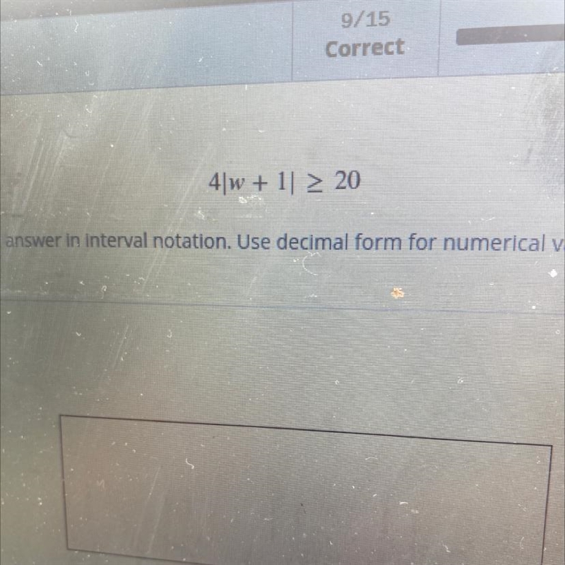 Solve the inequality express your answer in interval notation use decimal form for-example-1