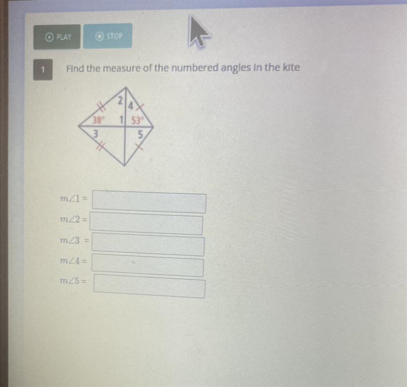 Find the measure of the numbered angles | need some help-example-1