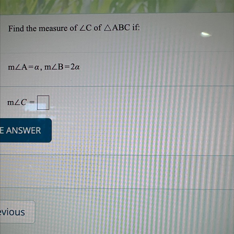 Find the measure of angle C of triangle ABC if:-example-1