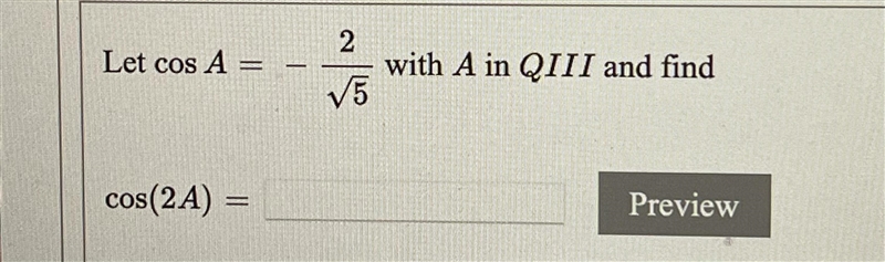 I want to know how to determine whether the x or r in cos A = -2/5 is negative so-example-1