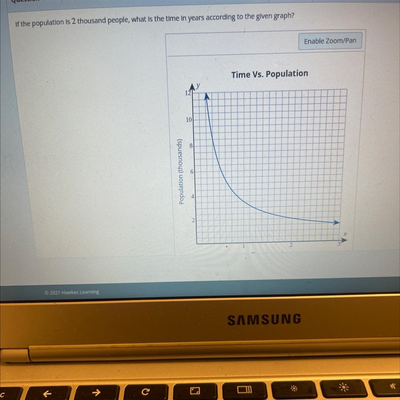 What is the time in years according to the giver graph-example-1