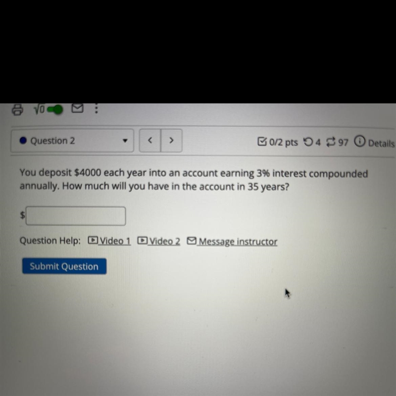 you deposit $4000 each year into an account earning 3% interest compounded annually-example-1