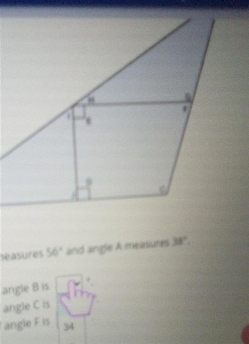 social security answer for me to drop down menu. in the figure, angle I measures 56° and-example-1