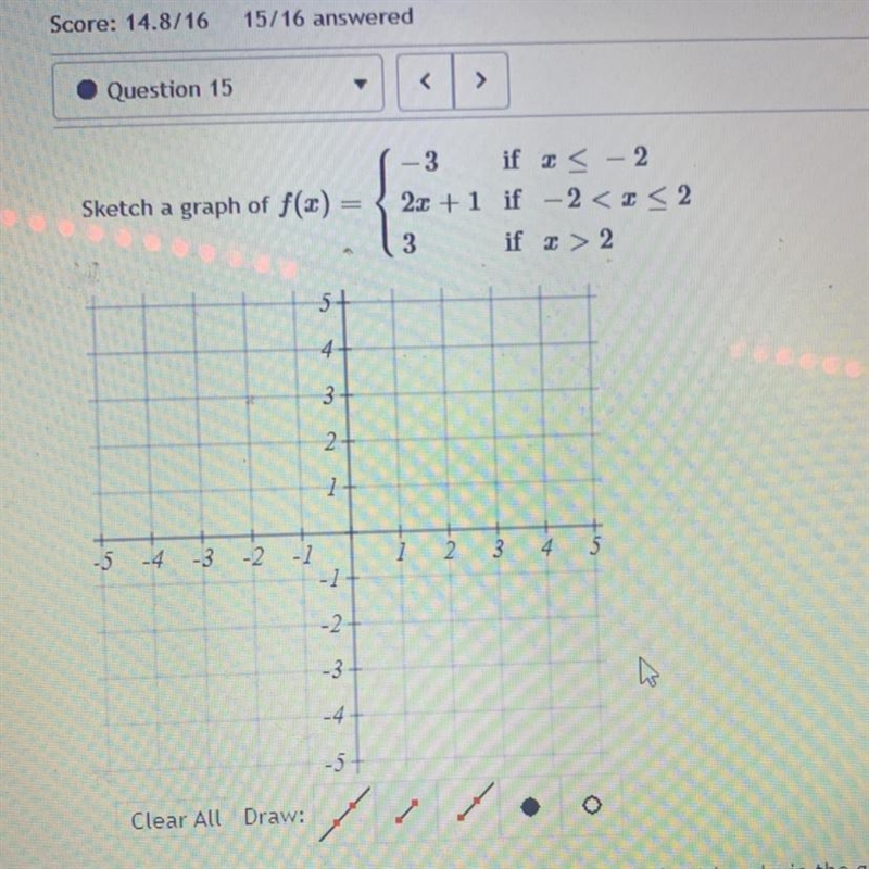 Sketch the graph of the function shown on the photo below-example-1