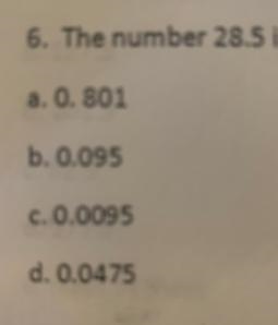 The number 28.5 is 300 times greater than which number?-example-1