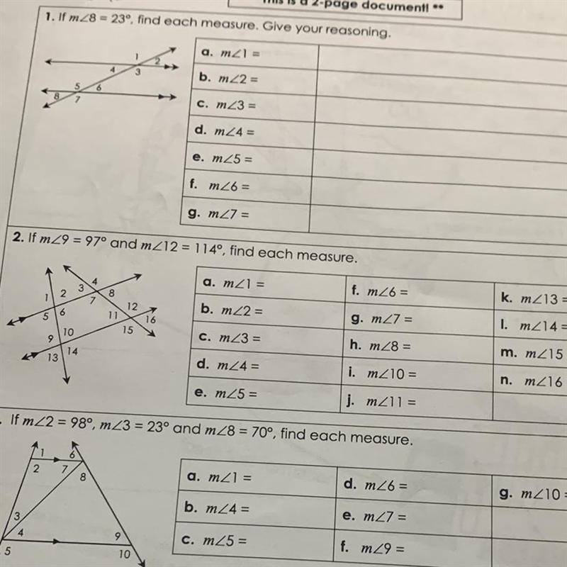 I need help with 1 and 2 parallel and perpendicular lines-example-1