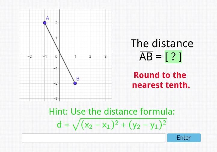 Help please whats the distance-example-1