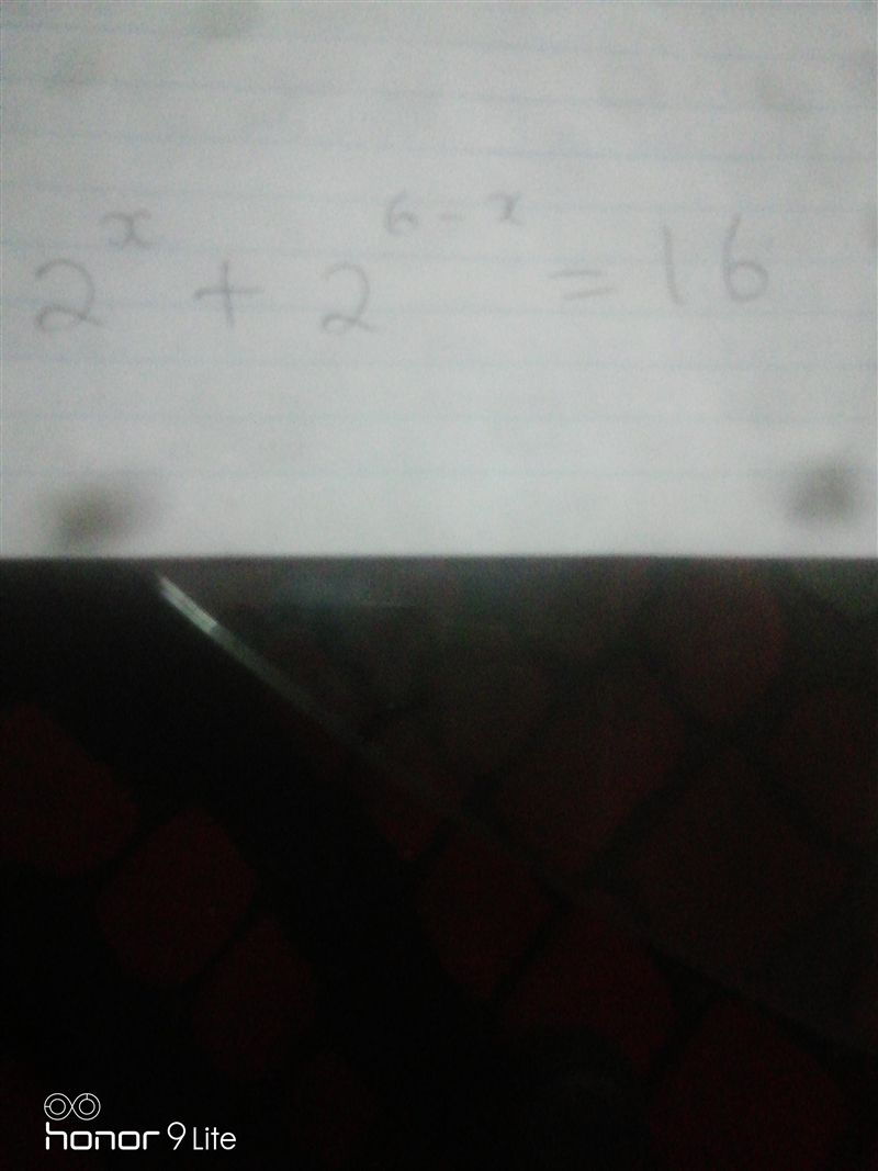 Solve for x (2 to the power of X) plus (2 to the power of 6-x) =15-example-1