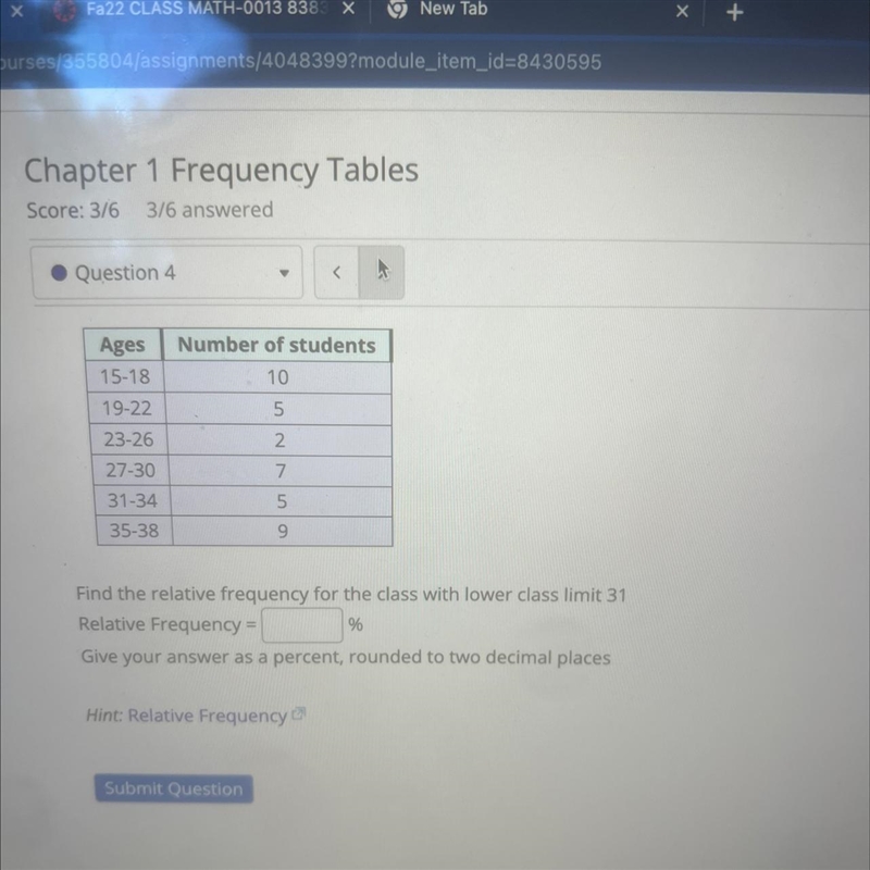 I need help with my frequency tables assignment for statistics, please and thanks-example-1