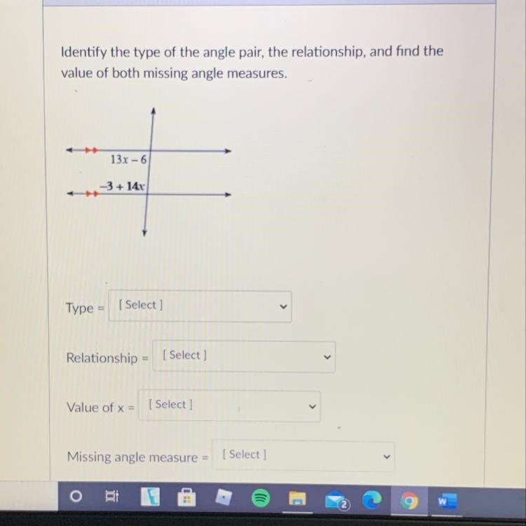 I would like some help in this please. Pls figure out the angles.-example-1