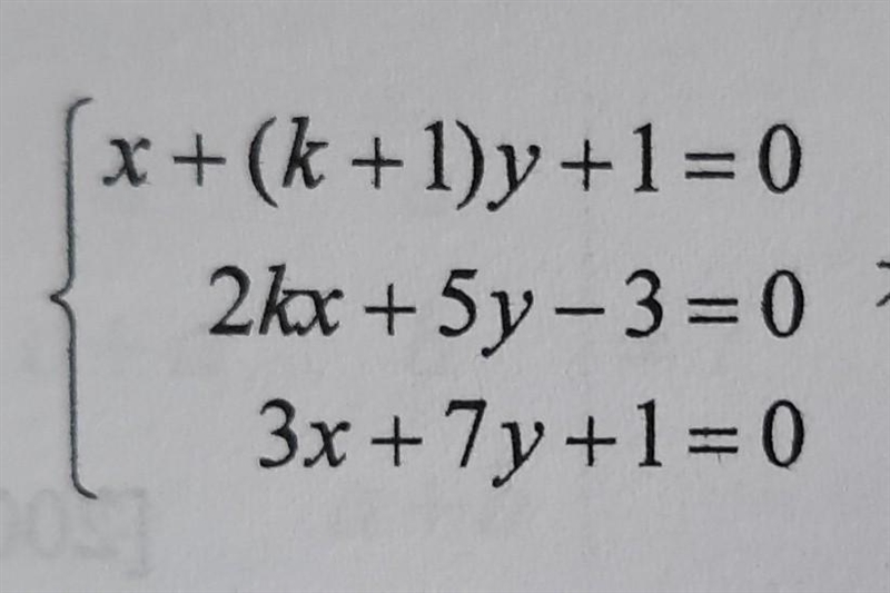 How to Crammers Rule to find k in this equation-example-1