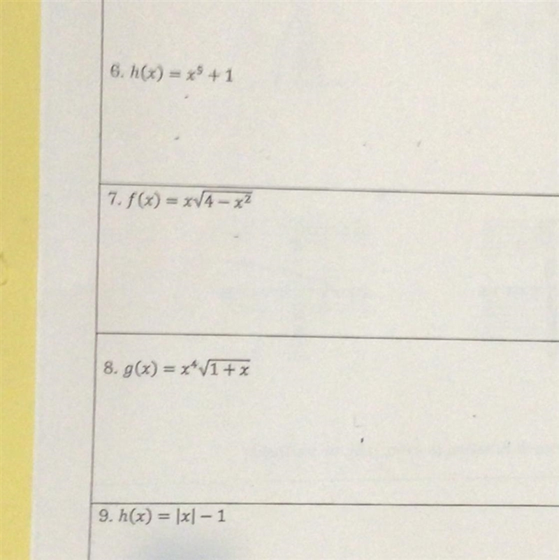 Verify algebraically if the function is odd, even, or neither. Need # 6 help-example-1