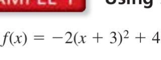 Graph (see photo). Label the vertex and axis of symmetry.-example-1