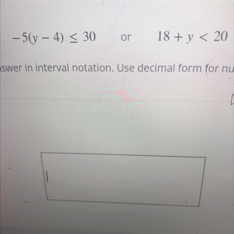 Solve the first inequality and express your answer in interval notation. Use decimal-example-1