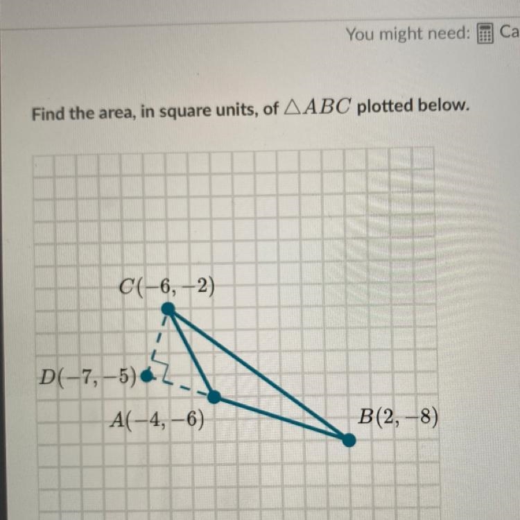 Finding the Area to ABC (plotted below). All of the examples I’ve seen only discuss-example-1