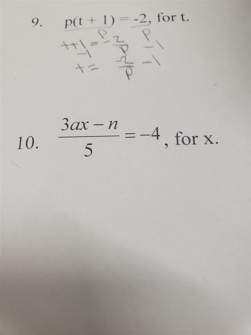 Hello I need some help on my math homework solving equation or formula for variable-example-1