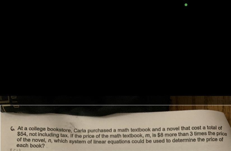 Which system of linear equations could be used to determine the price of each book-example-1