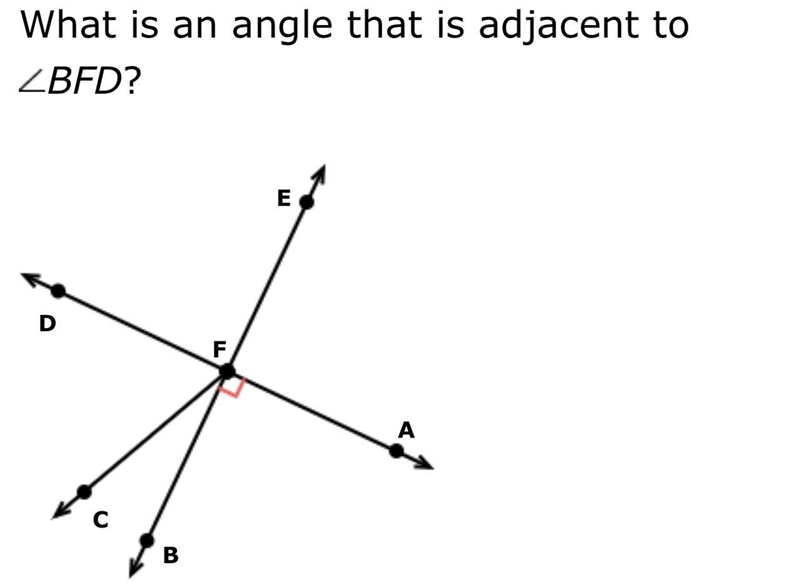 What is an angle that is adjacent to-example-1