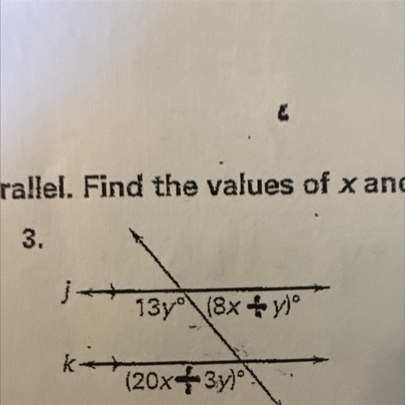 Find the values of x and y-example-1