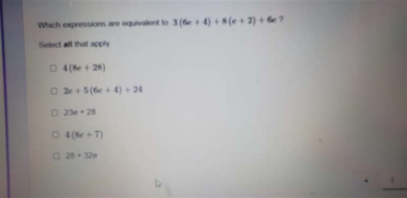 Which expressions are equivalent to 3 (6e + 4) +8 (e + 2) + 6e ? Select all that apply-example-1