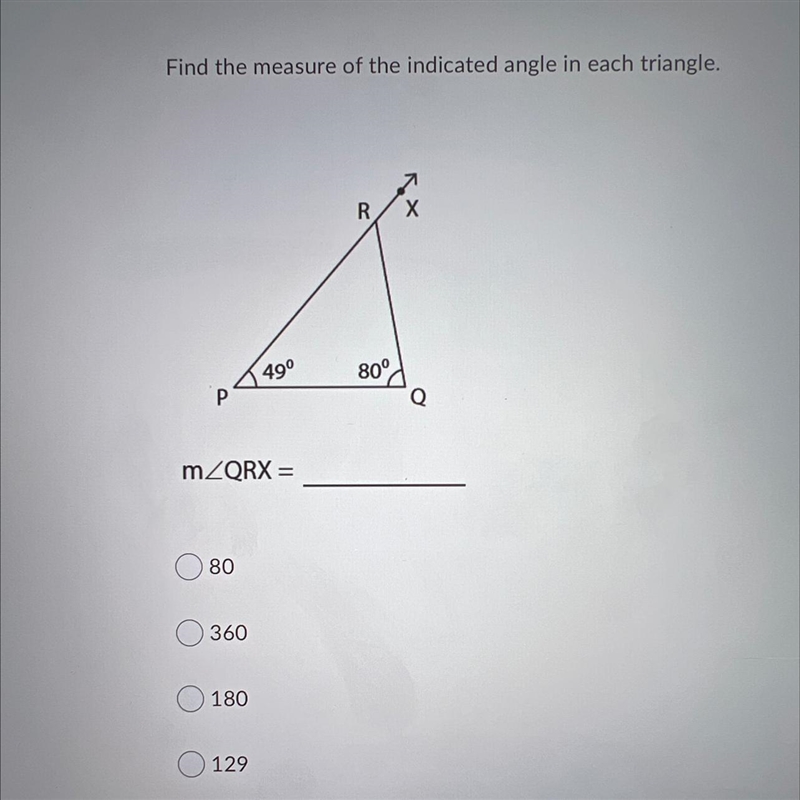 PLEASE HELP! Find the measure of the indicated angle.-example-1