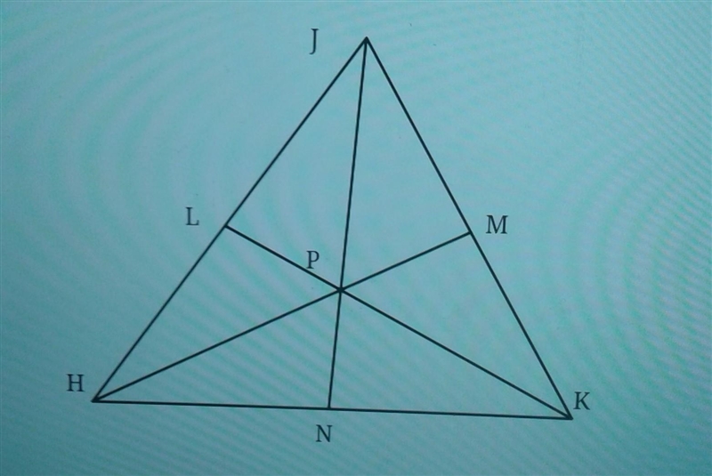 In HJK, P is the centroid. If HM=39 find PM-example-1