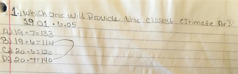 1. which one will provide the closest estimate for?19•01 • 6•05-example-1