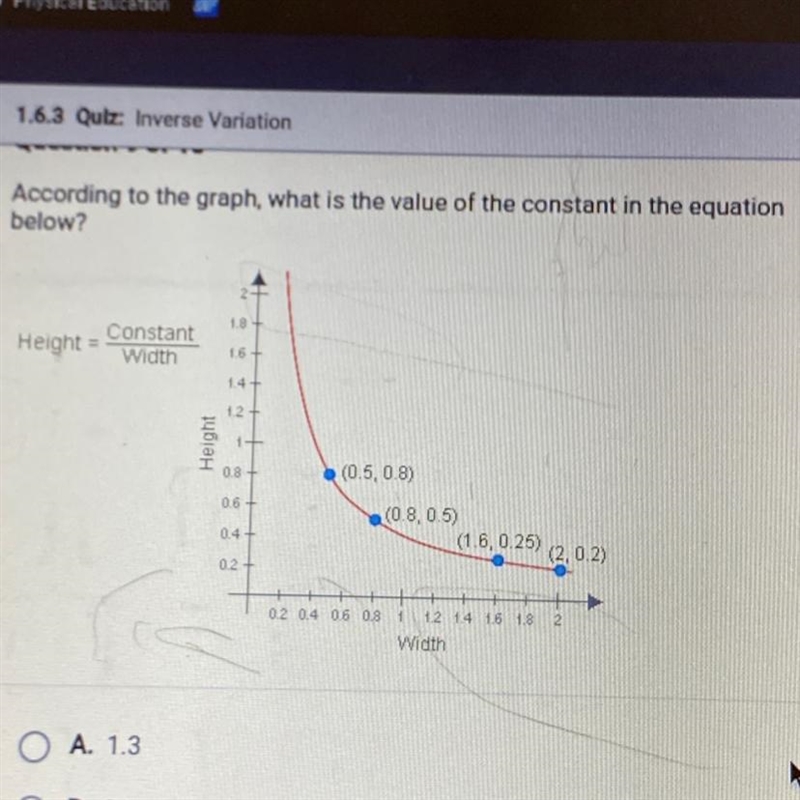 Please help. I’m not sure how to do this. the options are a)1.3b)0.3c) 2.2d)0.4-example-1