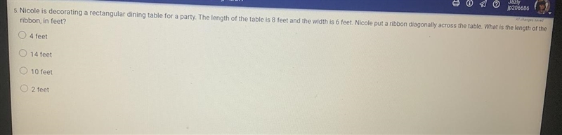 5. Nicole is decorating a rectangular dining table for a party. The length of the-example-1