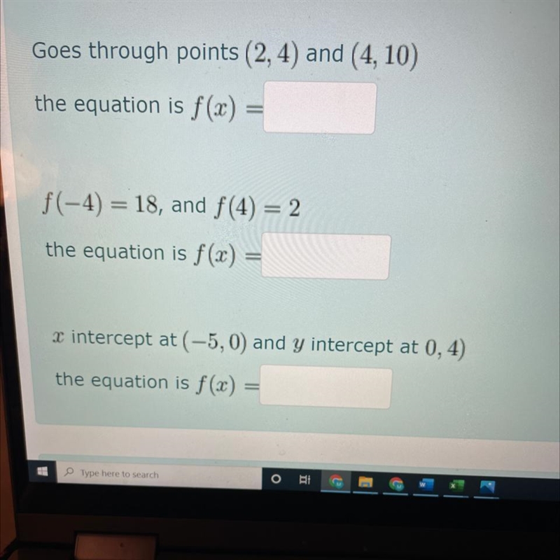 Create a linear equation that satisfies conditions.Type your equation in the form-example-1