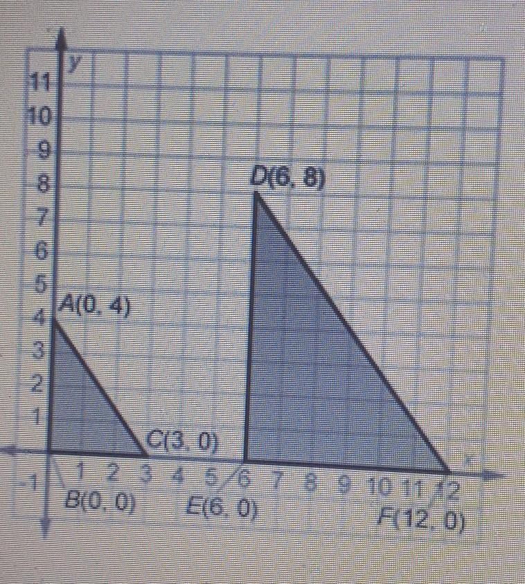 ABC ~ DEF. What sequence of transformations will move ABC onto DEF?A.) The translation-example-1