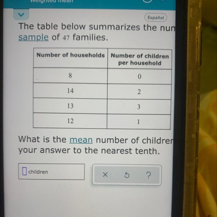 The table below summarizes the number of children per household for a sample of 47 families-example-1