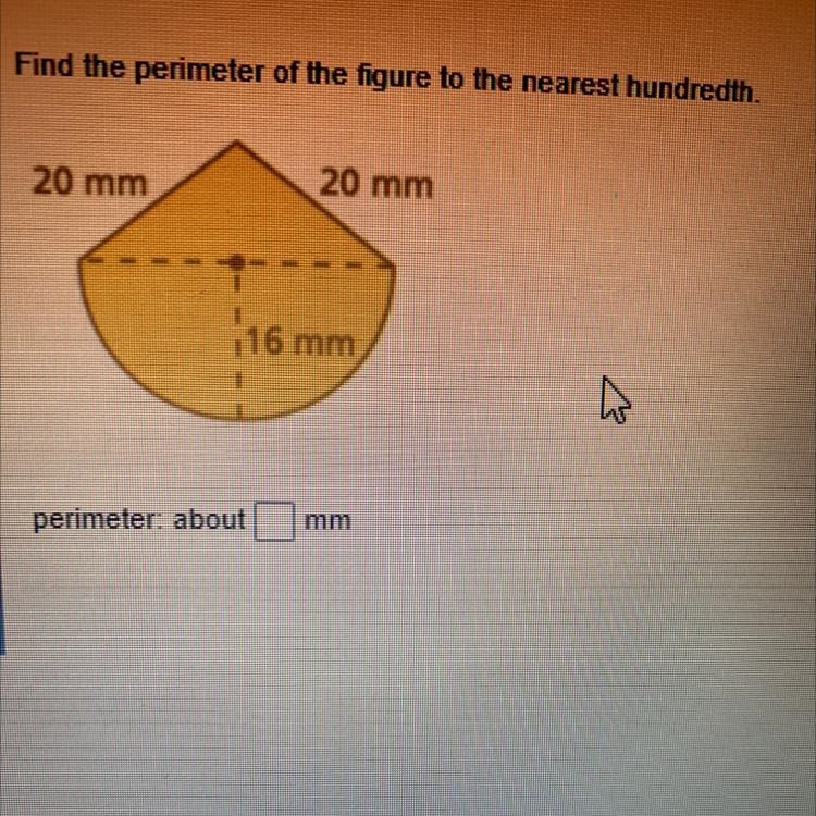 GIVING BRAINILEST! Find the perimeter of the figure to the nearest hundredth!-example-1