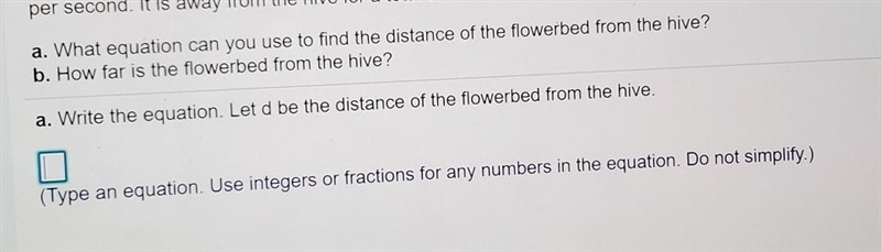 A bee flies at 12 feet per second directly to a flowerbed from its hive. The bee stays-example-1