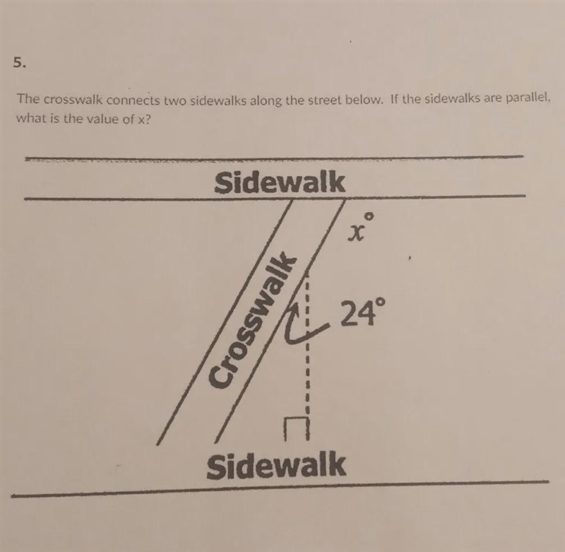 the crosswalk connect to two sidewalks along the street below if the sidewalks are-example-1