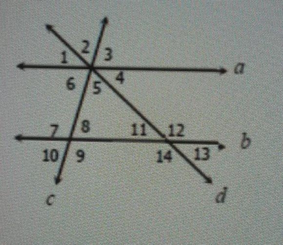 If a || b, m<2=63°, and m<9=105°, find the missing measure of m<5=?-example-1