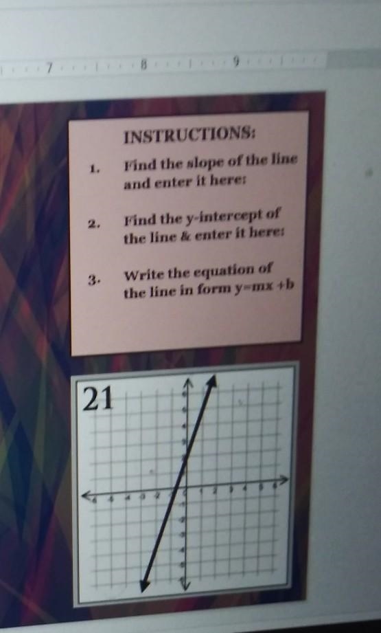 INSTRUCTIONS: Find the slope of the line and enter it here: INSTRUCTIONS Find the-example-1