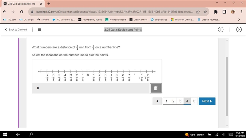 What numbers are a distance of 34 unit from 18 on a number line? Select the locations-example-1