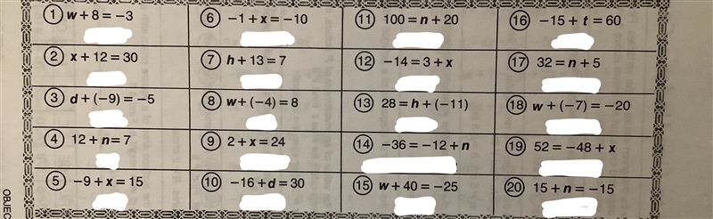 Use the space provided in each box to solve the equation. Use the opposite operation-example-1