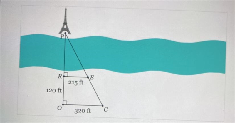 To indirectly measure the distance across a river, Aaliyah stands on one side of the-example-1