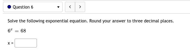 Solve the following exponential equation. Round your answer to three decimal places-example-1