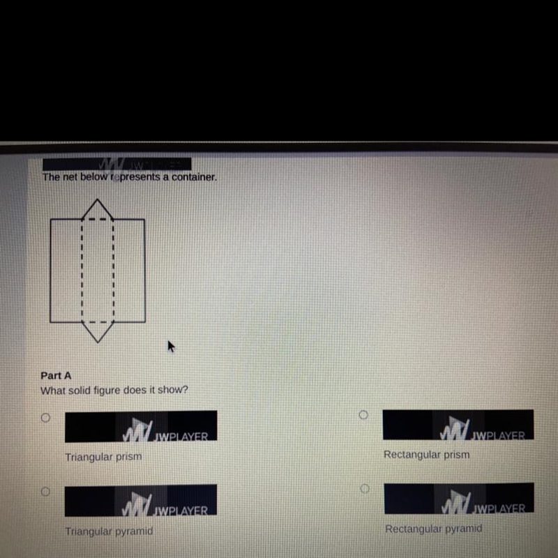 Part A - What solid figure is show ? Part B - How many vertices does the container-example-1