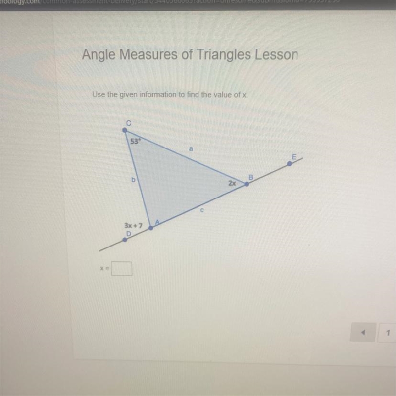 Use the given information to find the value of x-example-1